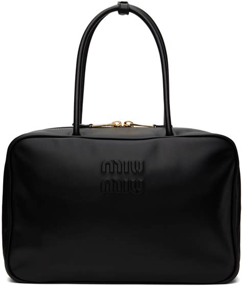 beau bag miu miu|Miu Miu: Black Beau Bag .